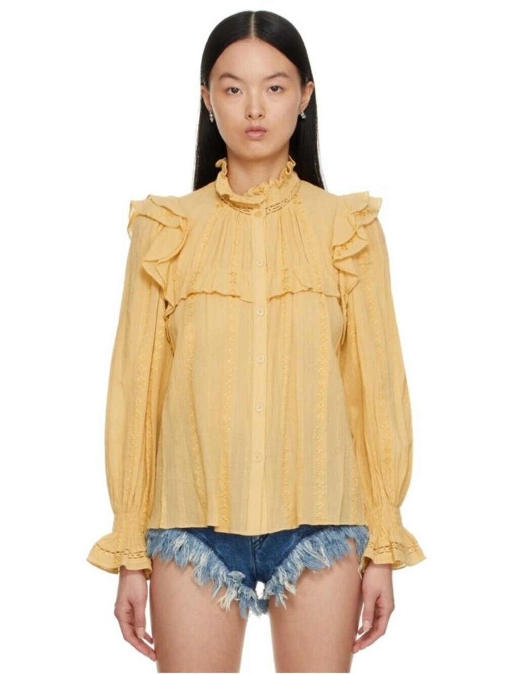 Isabel Marant Etoile Yellow Jatedy Blouse